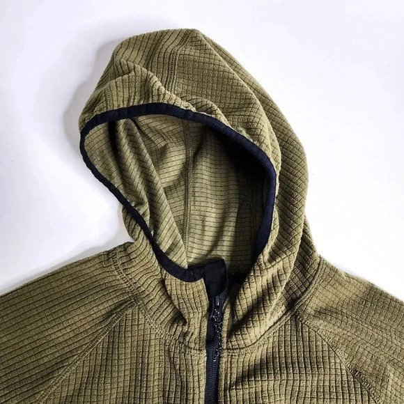 Freedom Industries 1/2 Zip Jacket Waffle Weave Fleece Olive Green Size Small - Picture 3 of 8